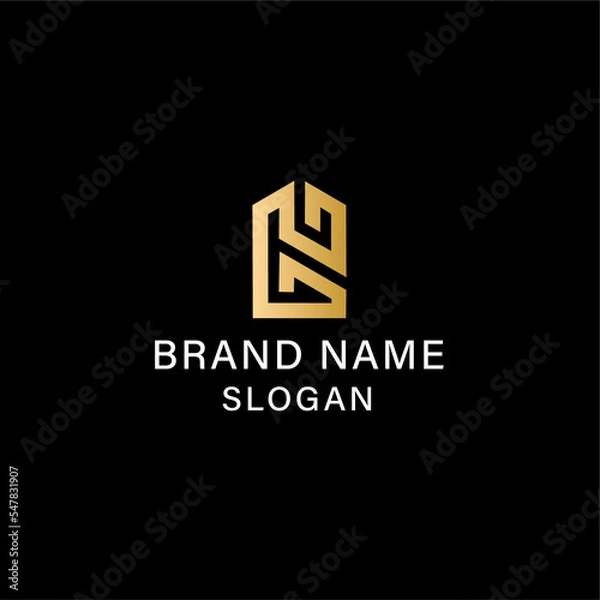 Obraz the letters GG. vector logo monogram alphabet minimalist design