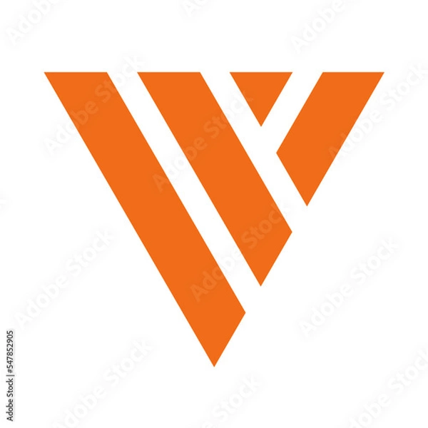 Obraz v letter logo modern creative design