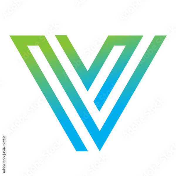 Obraz v letter logo modern creative design