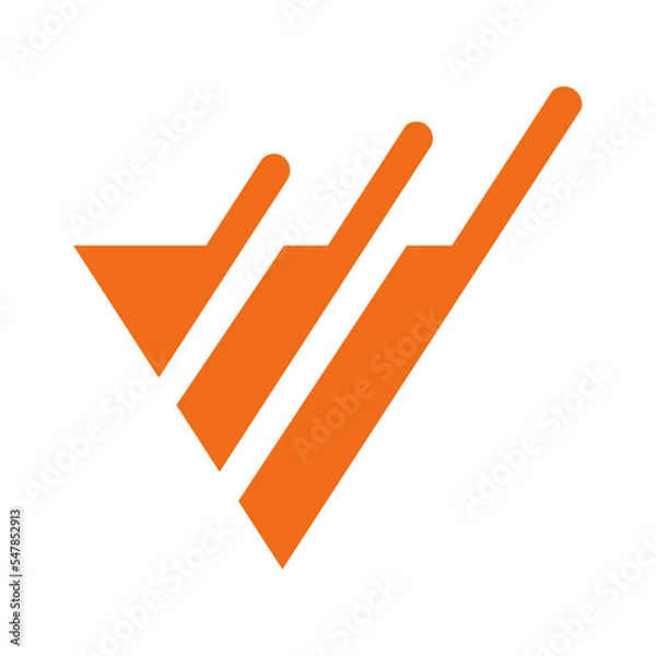 Obraz v letter logo modern creative design