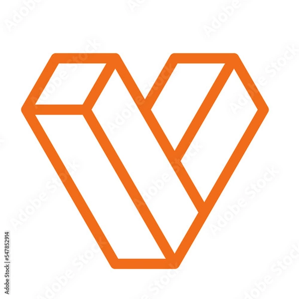 Obraz v letter logo modern creative design