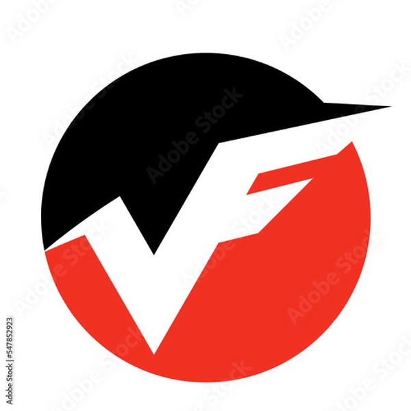 Obraz v letter logo modern creative design