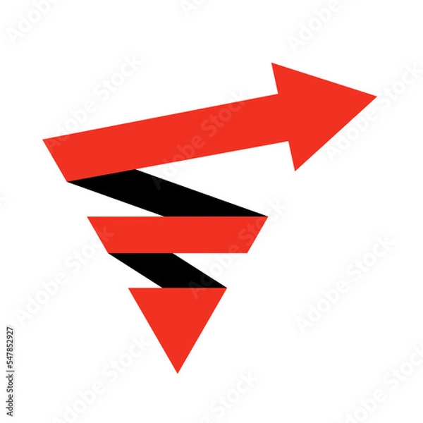 Obraz v letter logo modern creative design