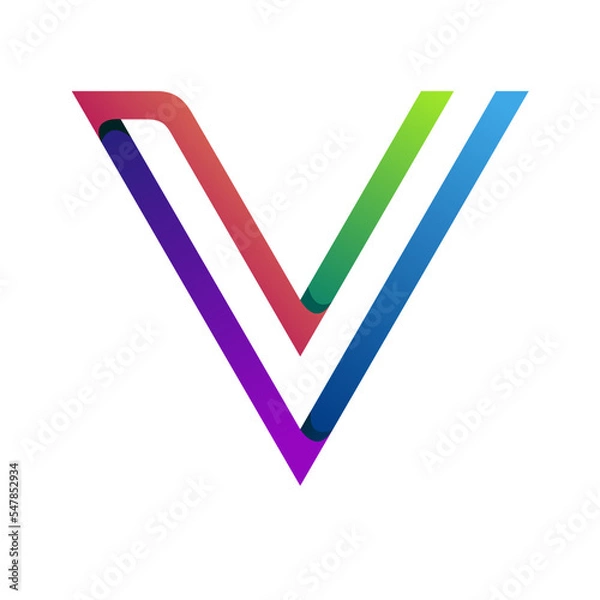 Obraz v letter logo modern creative design