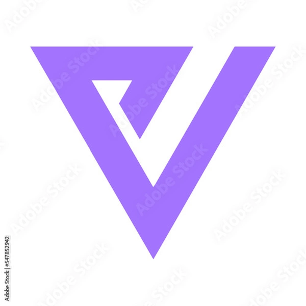 Obraz v letter logo modern creative design