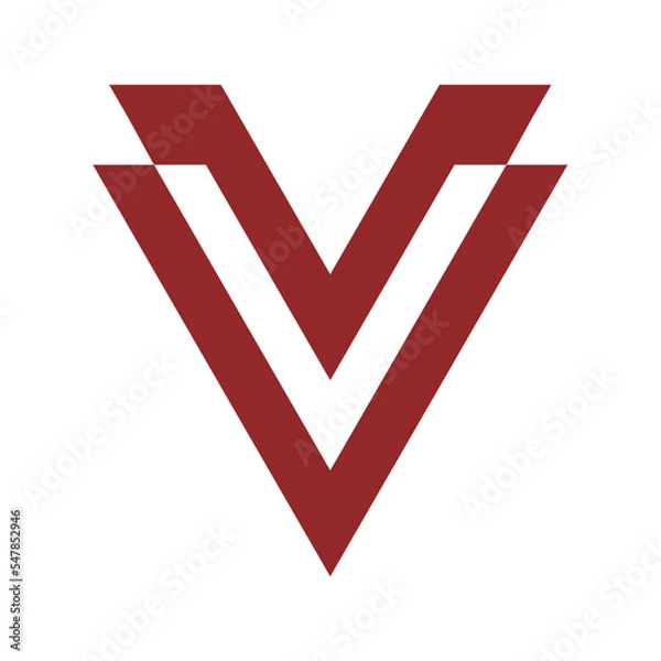 Obraz v letter logo modern creative design