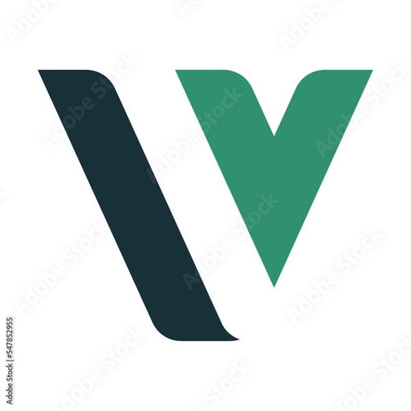 Obraz v letter logo modern creative design