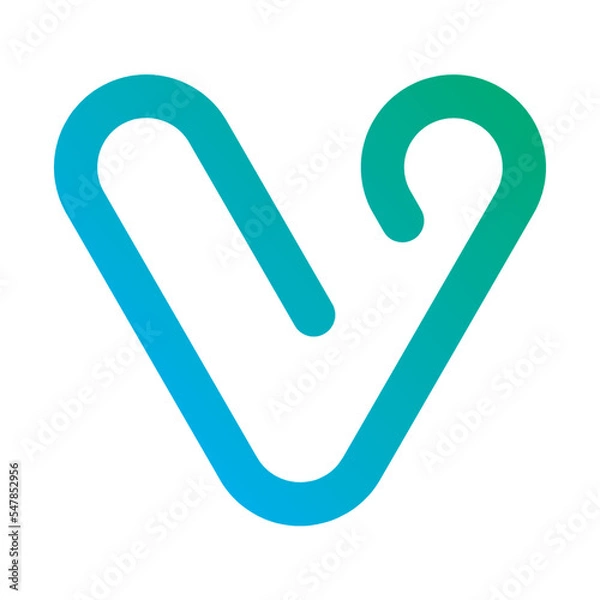 Obraz v letter logo modern creative design