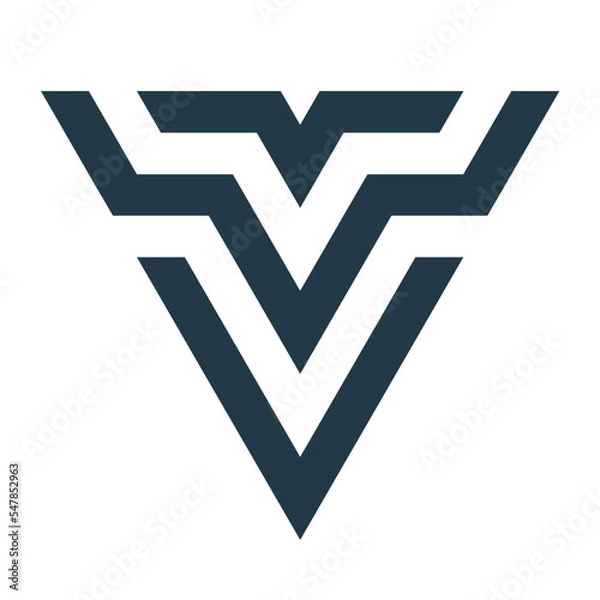 Obraz v letter logo modern creative design