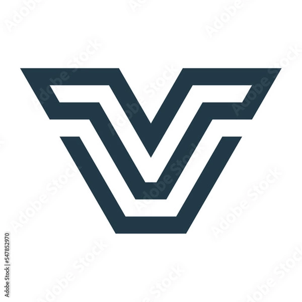 Obraz v letter logo modern creative design