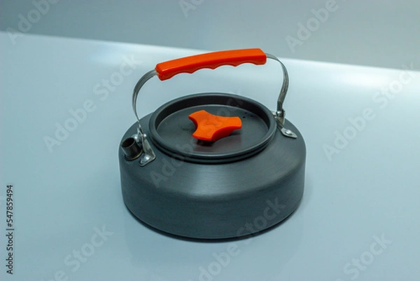 Obraz small kettle which is often used for camping activities