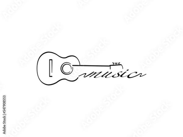 Fototapeta Guitar vector icon.