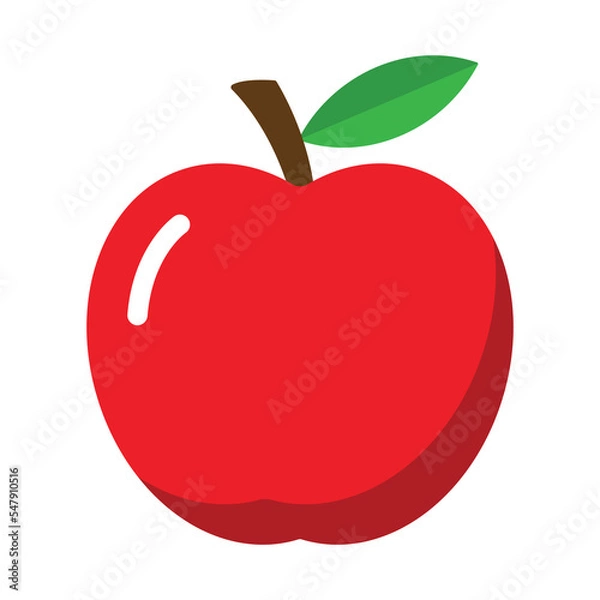 Fototapeta Apple icon. Fruits icon, vector illustration
