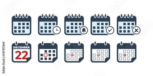 Fototapeta calendar icon, a simple flat design