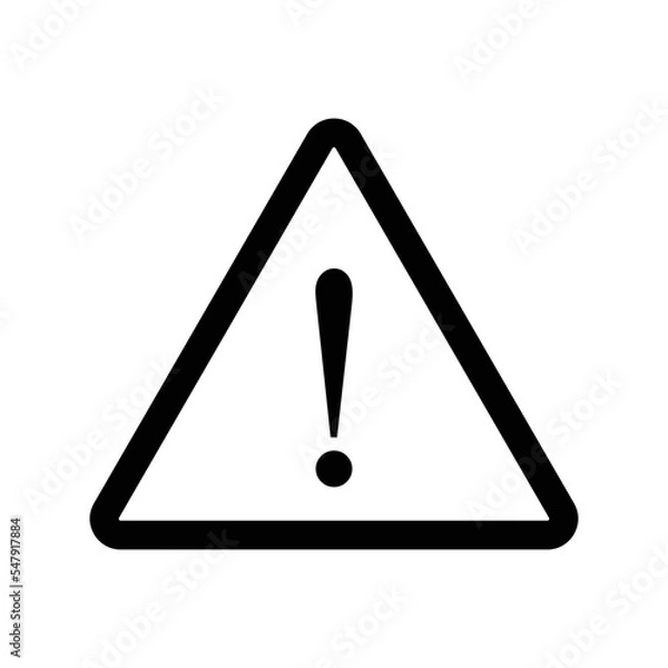 Fototapeta silhouette caution sign icon, a simple flat design