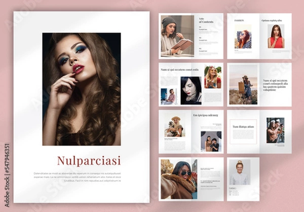 Fototapeta Woman Magazine Layout