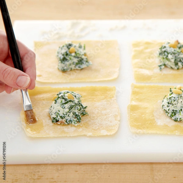Fototapeta Ravioli preparation