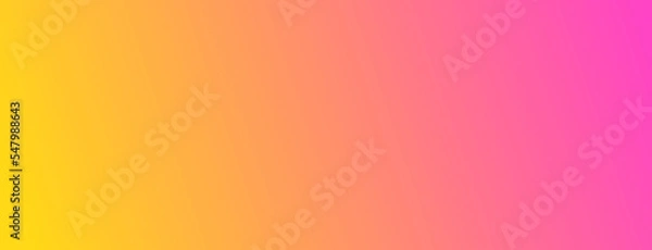 Fototapeta Colorful yellow and pink gradient long banner background.