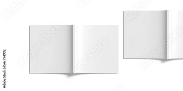 Fototapeta Blank square magazine illustration with copyspace. 3D Render.