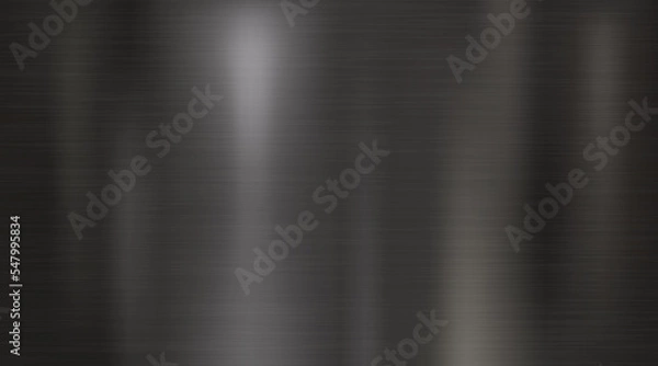 Obraz Black metal texture vector background.
