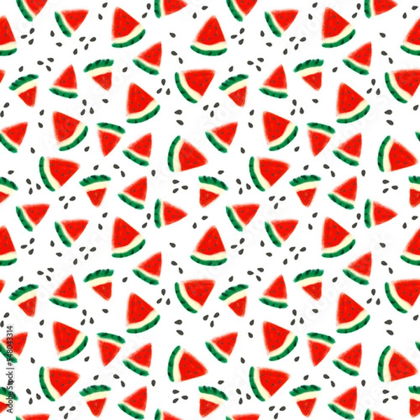 Fototapeta seamless pattern watermelon