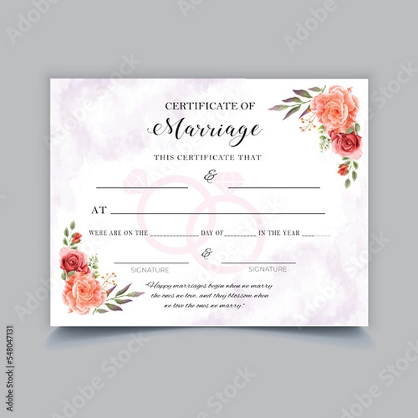 Obraz Marriage Certificate