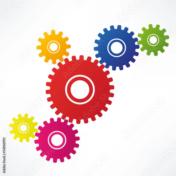 Obraz Bunte Zahnräder