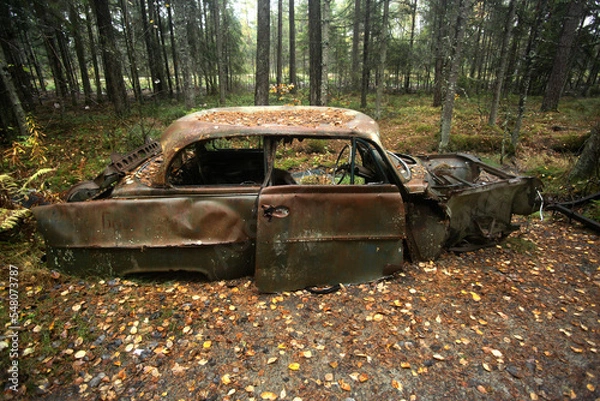 Obraz old rusty car