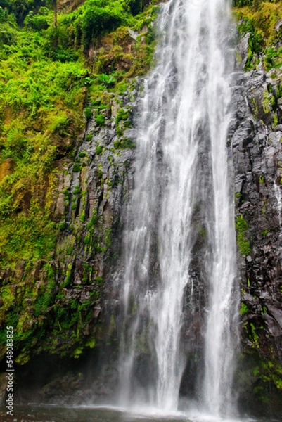 Fototapeta View of Materuni waterfall on the foot of the Kilimanjaro mountain in Tanzania