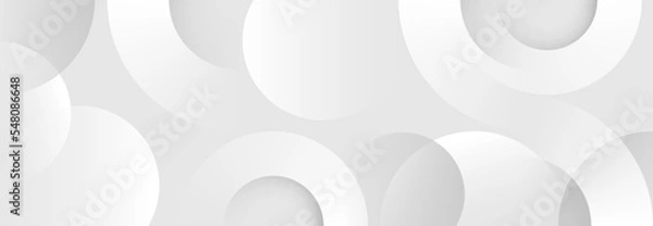 Fototapeta round circle empty cup soft gray effect perspective white curve smooth silver wide background horizontal banner template