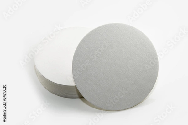 Obraz Set of new round paper coasters