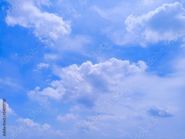 Obraz blue sky with white clouds