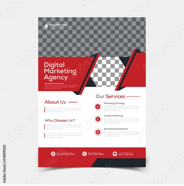 Fototapeta Corporate business flyer template