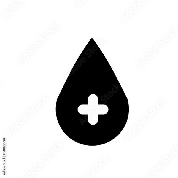 Obraz Donate drop blood sign with cross