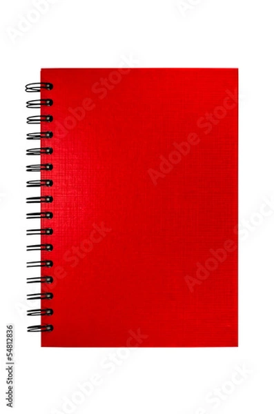 Obraz isolated red notebook