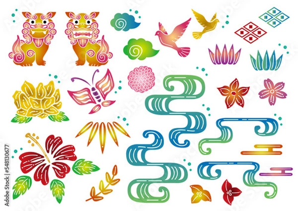 Obraz 紅型パーツ