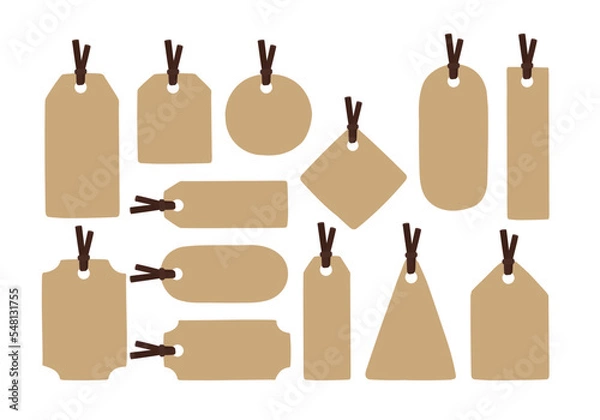 Fototapeta デフクラフト紙のタグセット