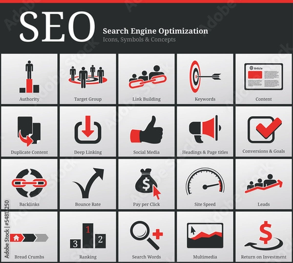 Obraz SEO Icons and Symbols