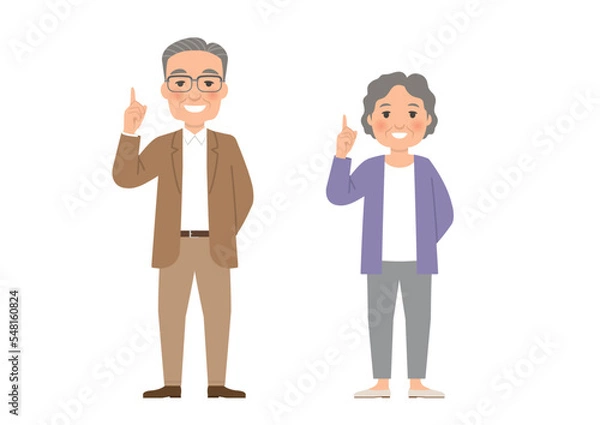 Fototapeta シニア ワンポイント ポーズ