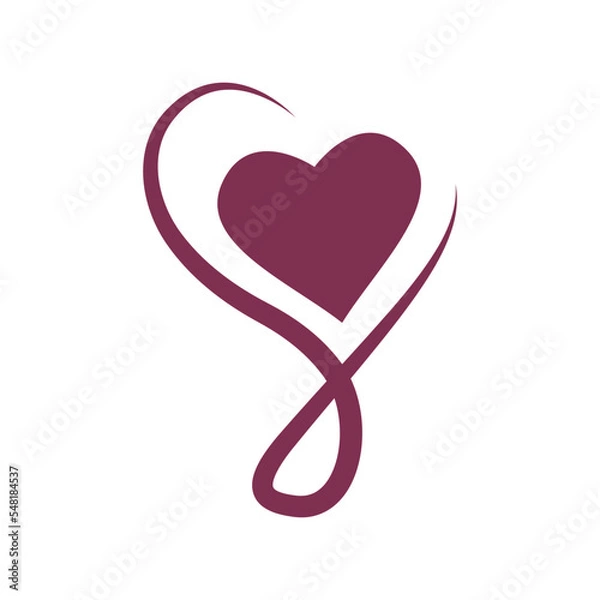 Fototapeta Collection of Valentine's Day Heart elements for template design elements