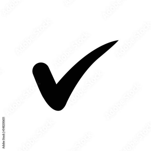 Obraz Check mark, icon. Vector illustration