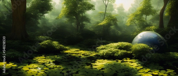 Obraz Artistic concept illustration of an earth day, background illustration.