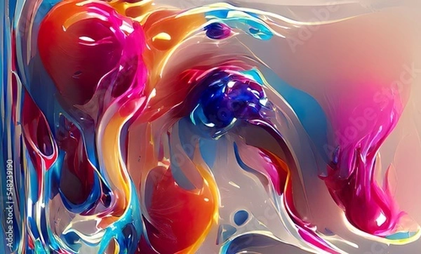 Fototapeta Abstract Rainbow Colorful Fluid Design Art Background, Texture and Illustration	