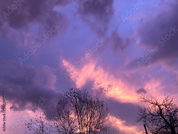 Fototapeta sunset and clouds