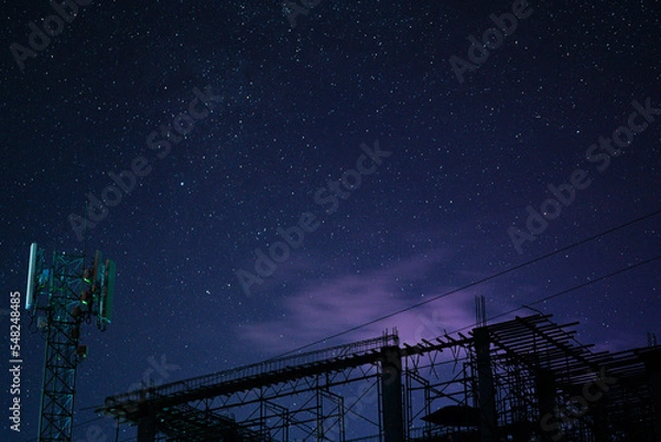 Obraz night sky over the city