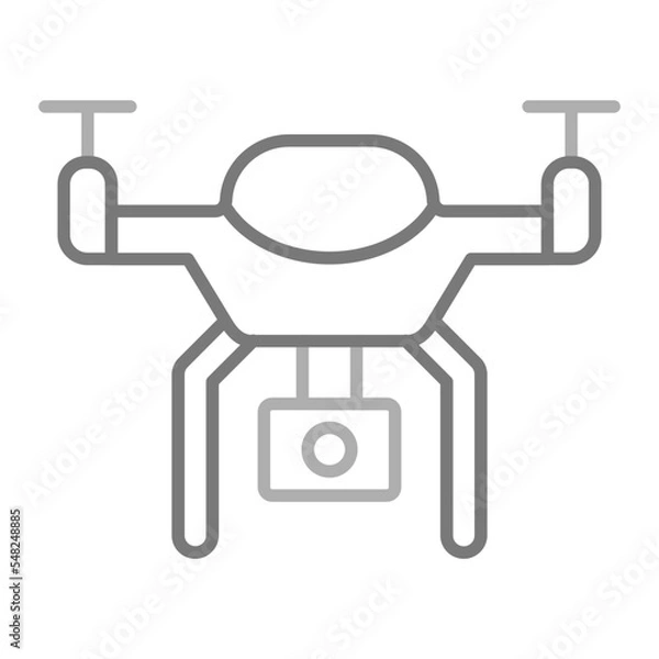 Fototapeta Smart Drone Greyscale Line Icon