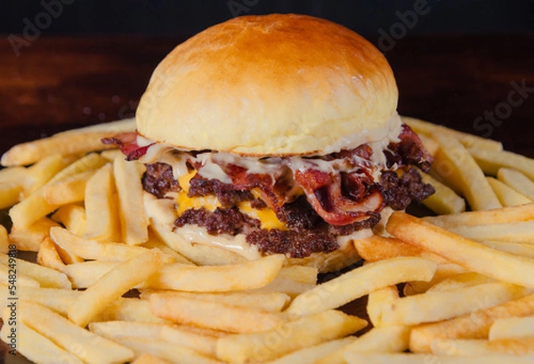 Obraz Hamburguesa con papas