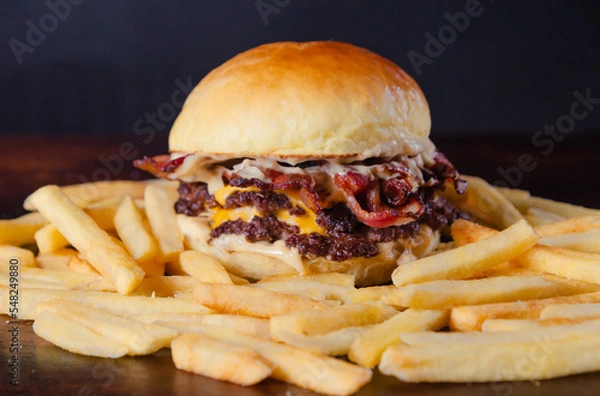 Obraz Hamburguesa con papas