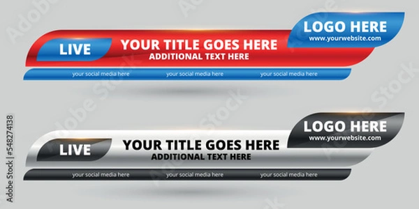 Fototapeta Professional Broadcast Lower third Design Template