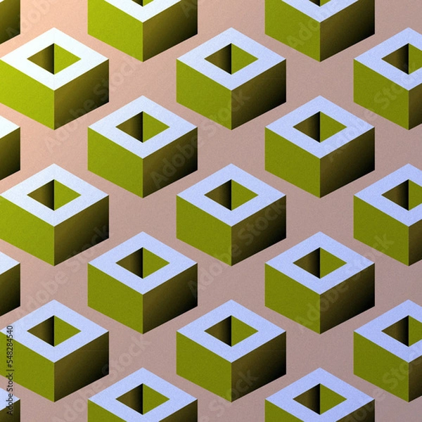 Fototapeta abstract seamless greenish geometric pattern